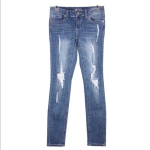 Soundgirl distressed light blue skinny jeans
